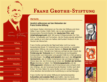 Tablet Screenshot of franzgrothe-stiftung.de